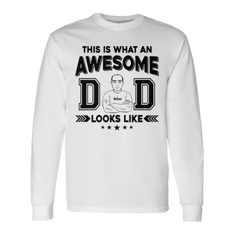 Personalized Dad Grandpa Long Sleeve Shirt - Thegiftio UK