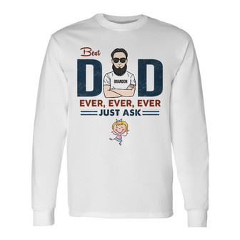 Personalized Dad Grandpa Long Sleeve Shirt - Thegiftio UK