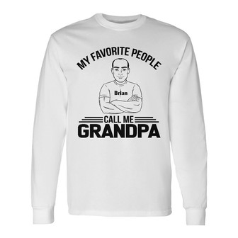 Personalized Dad Grandpa Long Sleeve Shirt - Thegiftio UK