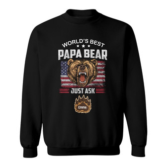 Personalized Dad Grandpa Papa Bear Sweatshirt - Thegiftio UK