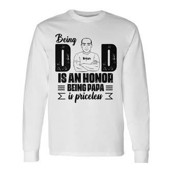 Personalized Dad Grandpa Papa Long Sleeve Shirt - Thegiftio UK