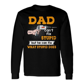 Personalized Dad Grandpa Tool Long Sleeve Shirt - Thegiftio UK