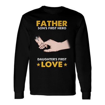 Personalized Dad Hand Long Sleeve Shirt - Thegiftio UK