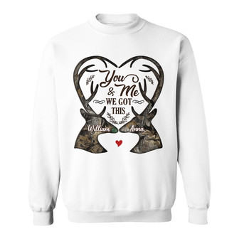Personalized Deer Hunting Couple Sweatshirt - Thegiftio UK