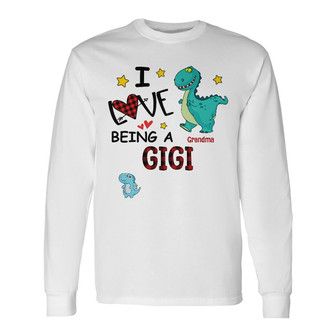 Personalized Dinosaur Mom Grandma Long Sleeve Shirt - Thegiftio UK