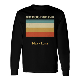 Personalized Dog Dad Grandpa Photo Long Sleeve Shirt - Thegiftio UK
