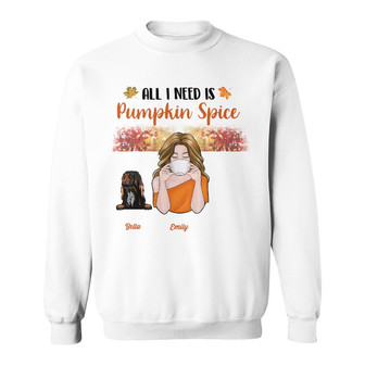Personalized Dog Fall Pumpkins Sweatshirt - Thegiftio UK