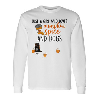 Personalized Dog Girl Fall Halloween Long Sleeve Shirt - Thegiftio UK