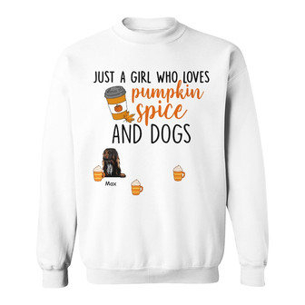 Personalized Dog Girl Fall Halloween Sweatshirt - Thegiftio UK