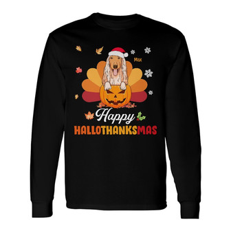 Personalized Dog HalloThanksMas Fall Halloween Long Sleeve Shirt - Thegiftio UK