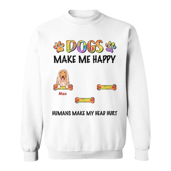Personalized Dog Happy Sweatshirt - Thegiftio UK