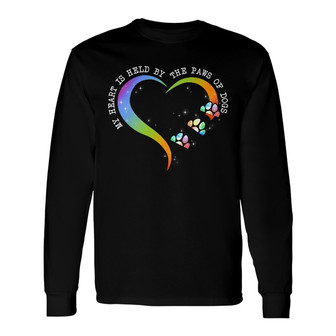 Personalized Dog Heart Held By Long Sleeve Shirt - Thegiftio UK