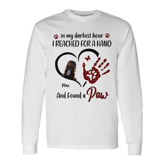 Personalized Dog I Found A Paw Long Sleeve Shirt - Thegiftio UK