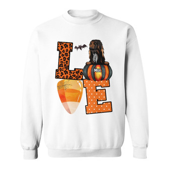 Personalized Dog Love Fall Halloween Sweatshirt - Thegiftio UK