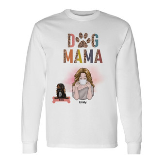 Personalized Dog Mama Long Sleeve Shirt - Thegiftio UK