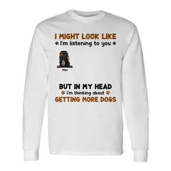 Personalized Dog Mom Dad Long Sleeve Shirt - Thegiftio UK