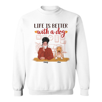 Personalized Dog Mom Fall Halloween Sweatshirt - Thegiftio UK
