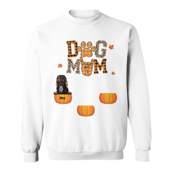 Personalized Dog Mom Fall Halloween Sweatshirt - Thegiftio UK