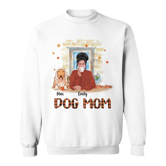 Personalized Dog Mom Fall Sweatshirt - Thegiftio UK