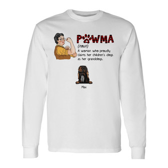 Personalized Dog Mom Grandma Long Sleeve Shirt - Thegiftio UK