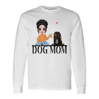 Personalized Dog Mom Long Sleeve Shirt - Thegiftio UK