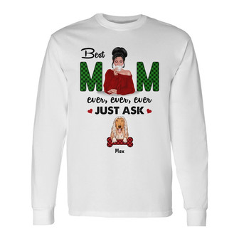 Personalized Dog Mom Long Sleeve Shirt - Thegiftio UK