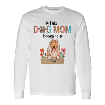 Personalized Dog Mom Long Sleeve Shirt - Thegiftio UK
