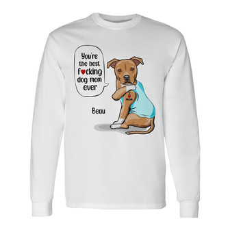 Personalized Dog Mom Long Sleeve Shirt - Thegiftio UK