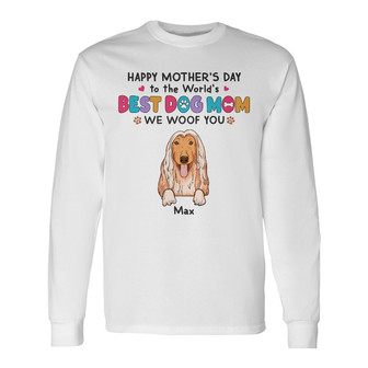 Personalized Dog Mom Long Sleeve Shirt - Thegiftio UK