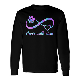Personalized Dog Never Alone Long Sleeve Shirt - Thegiftio UK