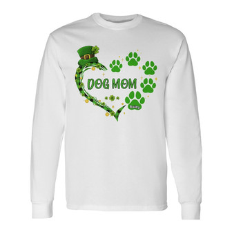 Personalized Dog Patrick's Day Mom Long Sleeve Shirt - Thegiftio UK