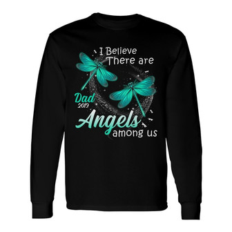 Personalized Dragonfly Mom Dad Memorial Angels Long Sleeve Shirt - Thegiftio UK
