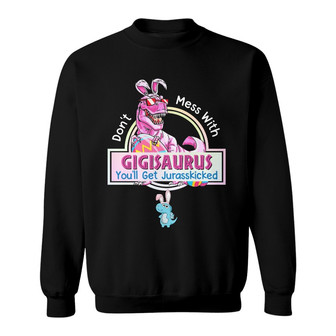 Personalized Easter Mom Grandma Dinosaur Sweatshirt - Thegiftio UK