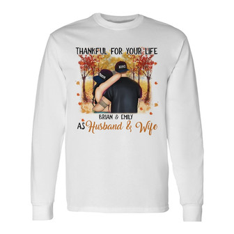 Personalized Fall Couple Long Sleeve Shirt - Thegiftio UK