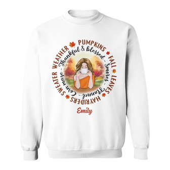 Personalized Fall Girl Sweatshirt - Thegiftio UK