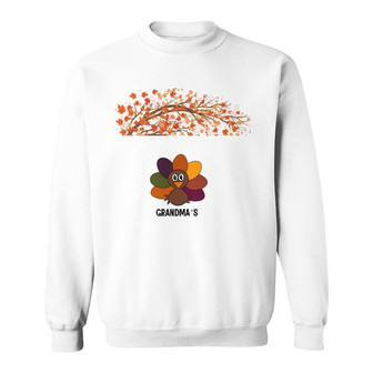 Personalized Fall Grandma Little Turkeys Sweatshirt - Thegiftio UK