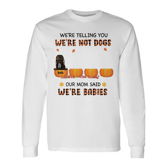 Personalized Fall Halloween Dog Long Sleeve Shirt - Thegiftio UK