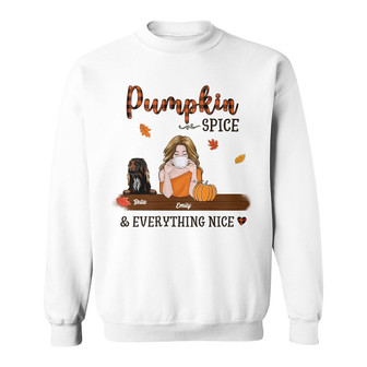 Personalized Fall Halloween Dog Mom Sweatshirt - Thegiftio UK
