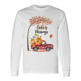 Personalized Fall Halloween Grandma Blessings Long Sleeve Shirt - Thegiftio UK