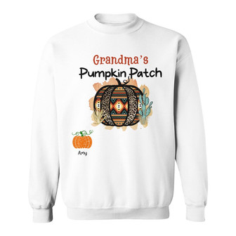 Personalized Fall Halloween Grandma Mom Sweatshirt - Thegiftio UK