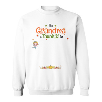 Personalized Fall Halloween Grandma Thankful Sweatshirt - Thegiftio UK