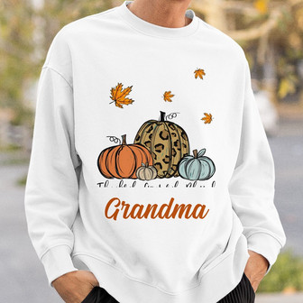 Personalized Fall Halloween Mom Grandma Sweatshirt - Thegiftio UK