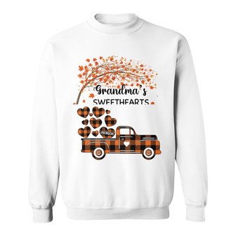 Personalized Fall Halloween Mom Grandma Sweethearts Sweatshirt - Thegiftio UK