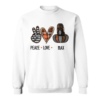 Personalized Fall Halloween Peace Love Dog Sweatshirt - Thegiftio UK