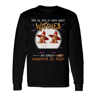 Personalized Fall Halloween Witch Friends Long Sleeve Shirt - Thegiftio UK