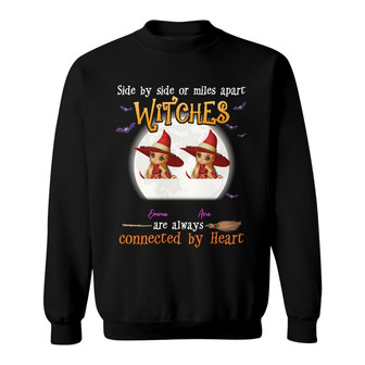 Personalized Fall Halloween Witch Friends Sweatshirt - Thegiftio UK