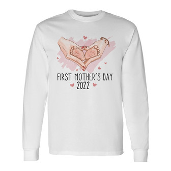 Personalized First Mother Day Mom Grandma Long Sleeve Shirt - Thegiftio UK