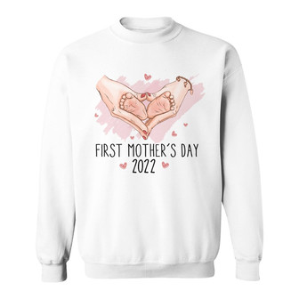 Personalized First Mother Day Mom Grandma Sweatshirt - Thegiftio UK