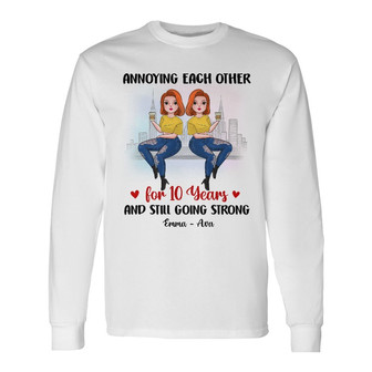 Personalized Friends Anniversary Long Sleeve Shirt - Thegiftio UK
