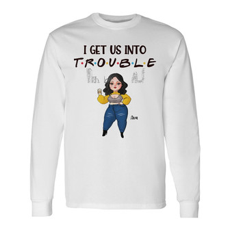 Personalized Friends Couple Long Sleeve Shirt - Thegiftio UK